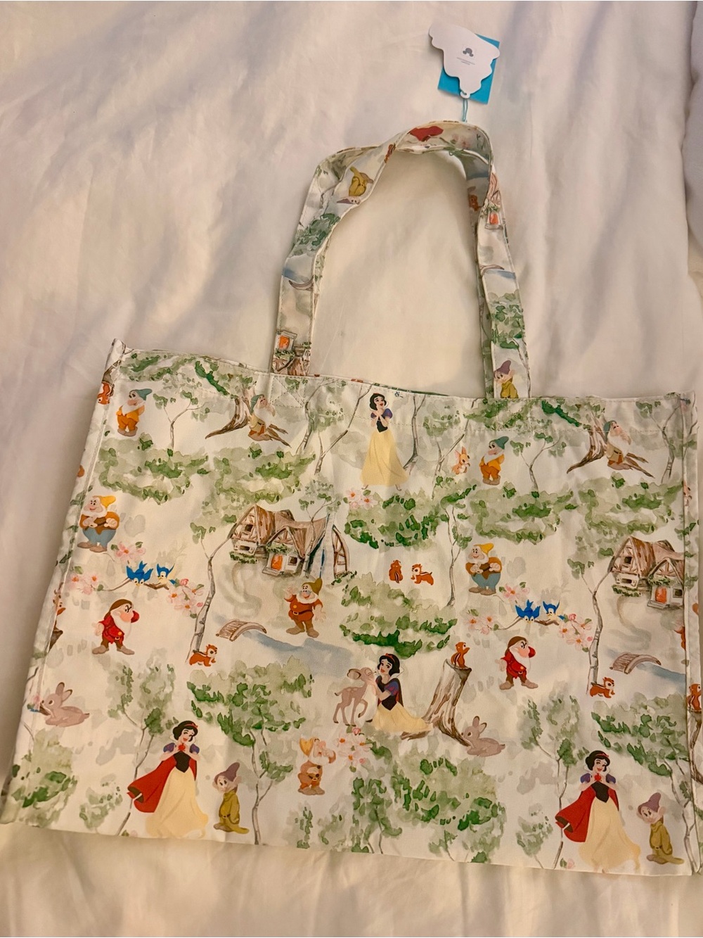 Disney Posh Peanut Snow White Print Tote Bag Purse - Picture 5 of 7